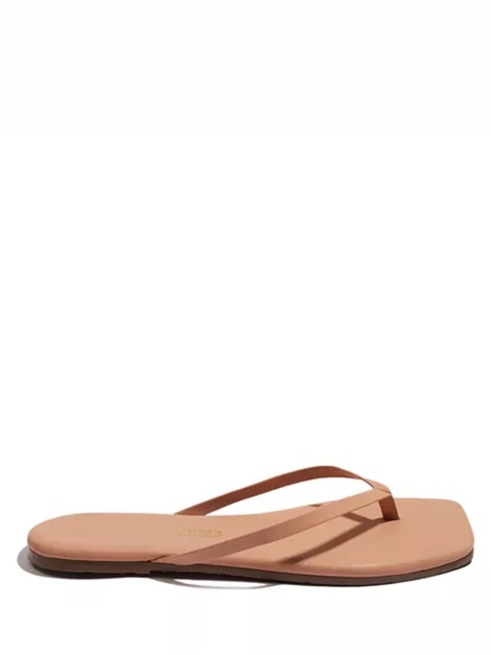 TKEES LILY SQUARE TOE FLIP FLOPS IN NUDE BEACH | SLIGHTLY USED
